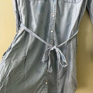 GAP Denim Button-Up Shirt Dress